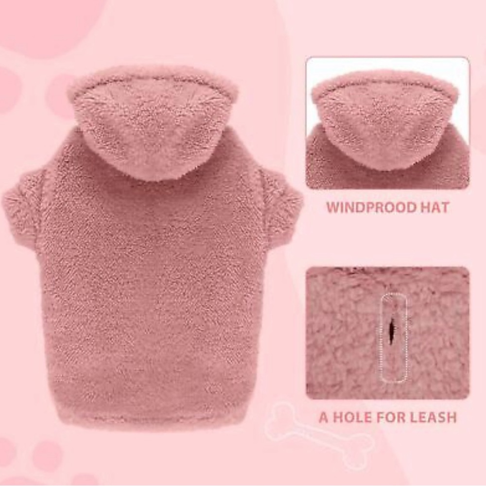 Medium Fuzzy Dog Hoodie Dig Warm Dog